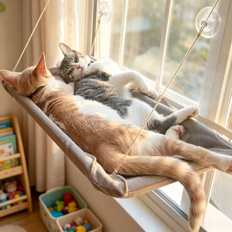 Cat Window Perch - Ultra Weiche Katzen-Fensterhängematte - mit Starken