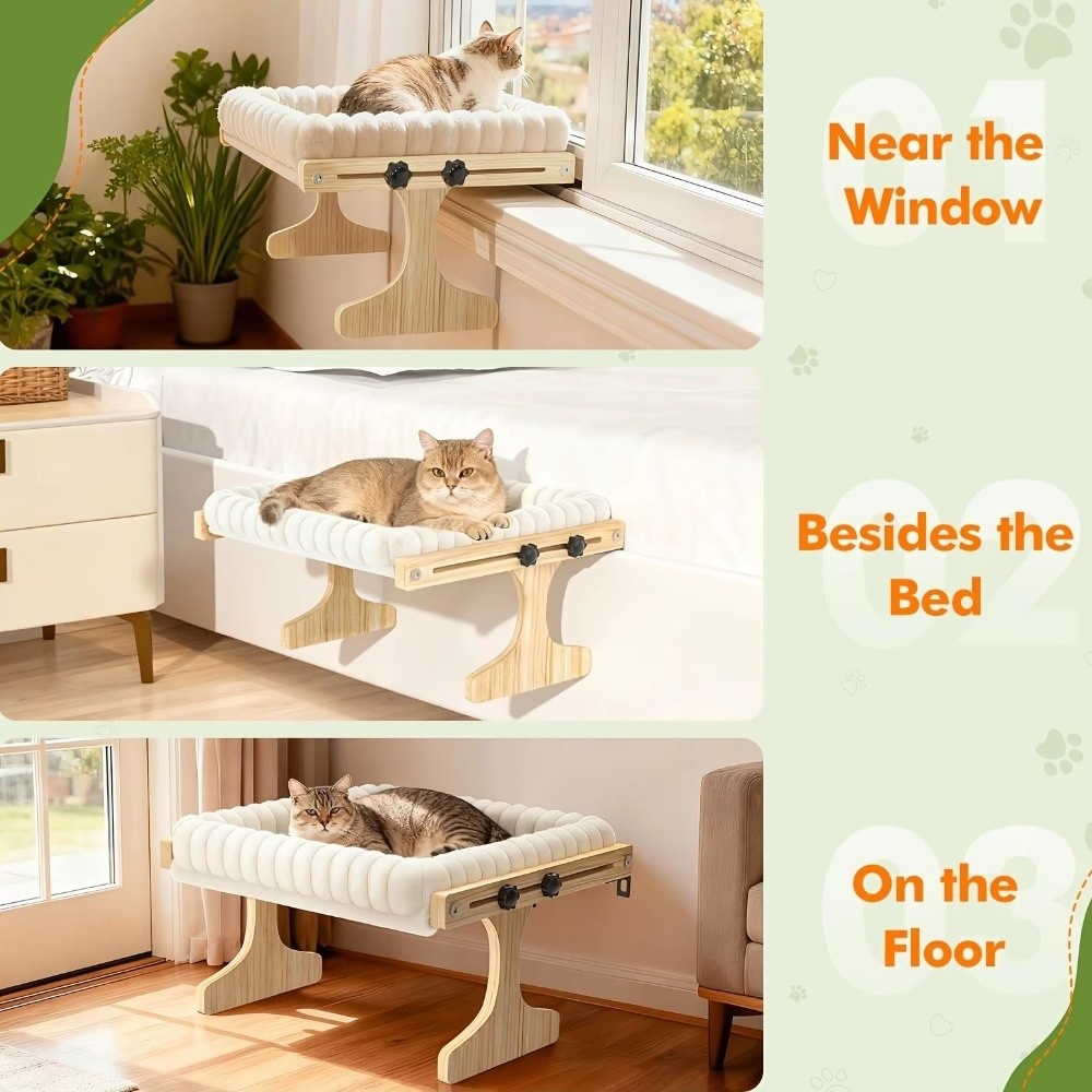 Einfach zu montierende, verste – Cat Window Perch Bewertung und Preis