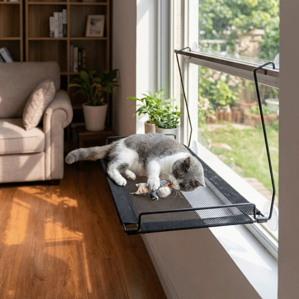Atmungsaktive Netz-Katzenfenst – Cat Window Perch Bewertung und Preis